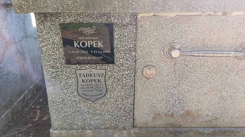 Grób Tadeusz Kopek